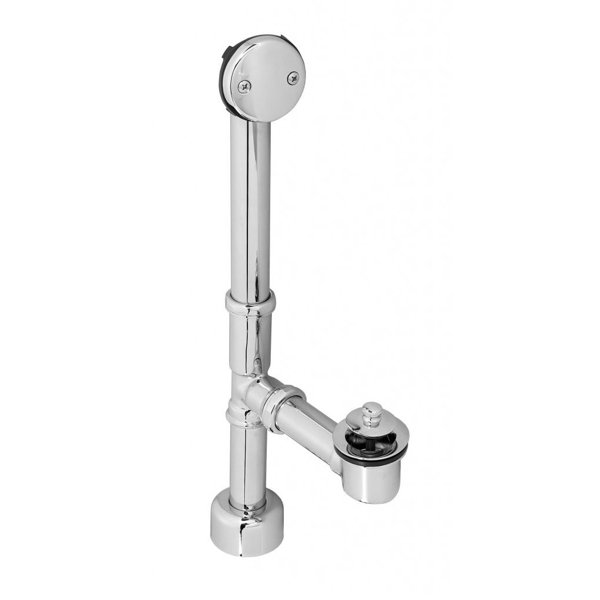 Westbrass 14" Fully Finished Brass Pull & Close Bathtub Leg Drain